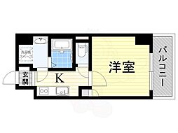 Osaka Metro千日前線 鶴橋駅 徒歩5分の賃貸マンション 5階1Kの間取り