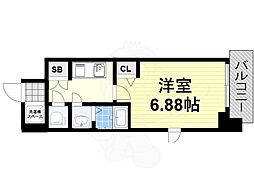 JR大阪環状線 玉造駅 徒歩8分の賃貸マンション 4階1Kの間取り