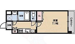JR大阪環状線 玉造駅 徒歩9分の賃貸マンション 8階1Kの間取り