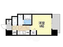 レジュールアッシュ緑橋駅前 1Kの間取図画像