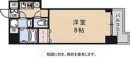 S-RESIDENCE谷町五丁目 1Kの間取図画像