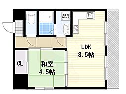 クロワールレジデンス新今里公園 1LDKの間取図画像