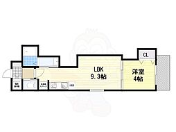 BOMIORA寺田町 1LDKの間取図画像