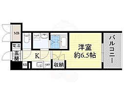 CASSIA高井田ノースコート 1Kの間取図画像