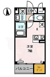 アダージェ小路 ワンルームの間取図画像