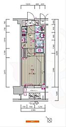 プレサンス天王寺ノースヴィアーレ 1Kの間取図画像