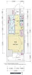 プレサンス松屋町VIGOROUS 1Kの間取図画像