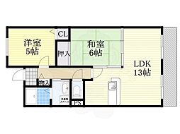 ノースフライト 2LDKの間取図画像