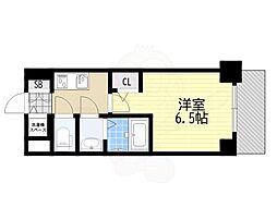 S-RESIDENCE布施aventra 1Kの間取図画像