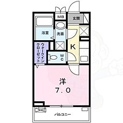アプローズ 1Kの間取図画像