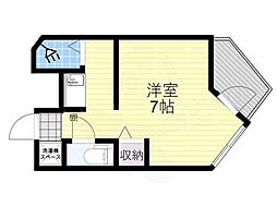 アーク上町台2番館 1Kの間取図画像