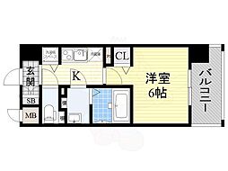 セイワパレス玉造駅前 1Kの間取図画像