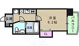 ラグゼ難波イースト 1Kの間取図画像
