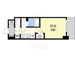 グランカリテ大阪城EAST 1Kの間取図画像