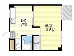 サンシャインMKM大池 1DKの間取図画像
