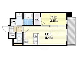 大阪市東成区玉津2丁目マンション 1LDKの間取図画像