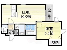 HaleWalea 1LDKの間取図画像