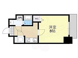 LINX大阪城イーストレジデンス 1Kの間取図画像