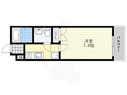 ノイヴェル巽北 1Kの間取図画像