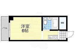 ローズマンション今里 1Kの間取図画像