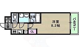 Fortuney大手前 1Kの間取図画像