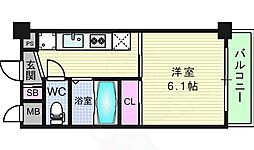ル・パルトネール天王寺真田山 1Kの間取図画像