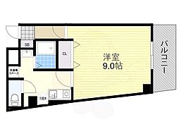 M'PLAZA布施弐番館 1Kの間取図画像