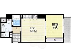 朝日プラザ高津2 1LDKの間取図画像