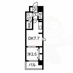 ファステート大阪ベースシティ 1DKの間取図画像