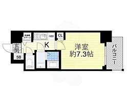プレサンス玉造駅前ルージュ 1Kの間取図画像