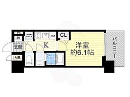 プレサンス玉造駅前 1Kの間取図画像