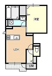 コンフィデンス・ウッズ2 1LDKの間取図画像