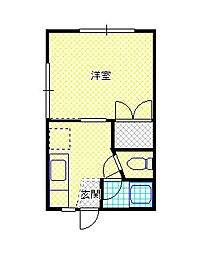 モンパレス新発田第2 1Kの間取図画像