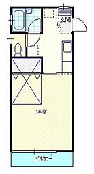 メゾンウォーターフロントA 1Kの間取図画像