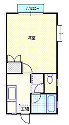 プチプラザ 1Kの間取図画像