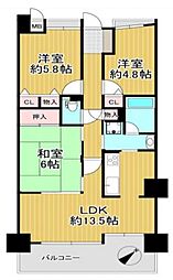 ピュアハイツ垂水潮見ケ丘 3LDKの間取図画像