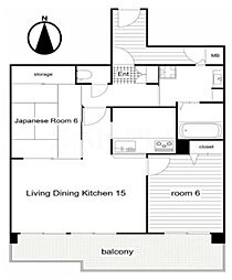 グレーシィ須磨アルテピア2番街 2LDKの間取図画像