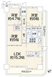 須磨妙法寺アーバンコンフオート 3LDKの間取図画像