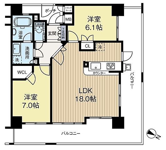 間取り ハーティネス・トアロード中山手 4階/-
