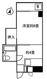 東急世田谷線 三軒茶屋駅 徒歩4分の賃貸マンション 1階1Kの間取り