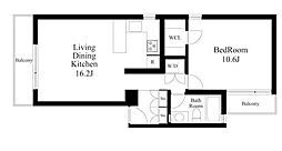 東急田園都市線 池尻大橋駅 徒歩9分の賃貸マンション 3階1LDKの間取り