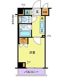 東急多摩川線 矢口渡駅 徒歩8分の賃貸マンション 3階1Kの間取り
