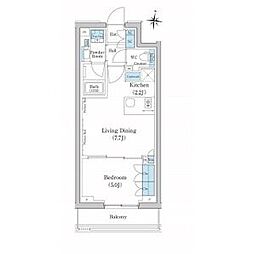 東急池上線 池上駅 徒歩5分の賃貸マンション 3階1LDKの間取り