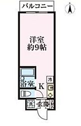 JR京浜東北・根岸線 大森駅 徒歩5分の賃貸マンション 3階1Kの間取り