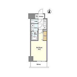 JR京浜東北・根岸線 大森駅 徒歩12分の賃貸マンション 6階1Kの間取り