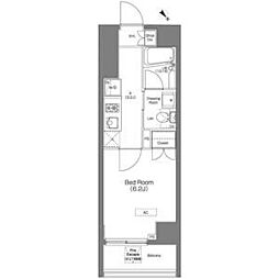 JR京浜東北・根岸線 蒲田駅 徒歩6分の賃貸マンション 9階1Kの間取り