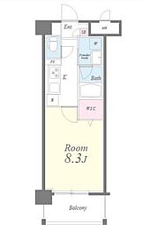 JR京浜東北・根岸線 蒲田駅 徒歩3分の賃貸マンション 5階1Kの間取り