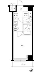東急多摩川線 矢口渡駅 徒歩9分の賃貸マンション 5階1Kの間取り