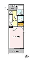 東急東横線 祐天寺駅 徒歩12分の賃貸アパート 3階1Kの間取り