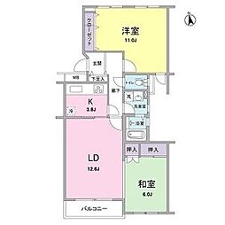 東急大井町線 九品仏駅 徒歩7分の賃貸マンション 3階2LDKの間取り